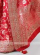 Red Color Banarasi Silk Saree